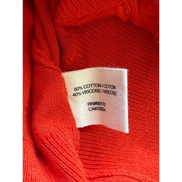 Anthropologie Guinevere Roaming Frills Ruffle Cardigan XS Orange Button Front - Picture 8 of 8